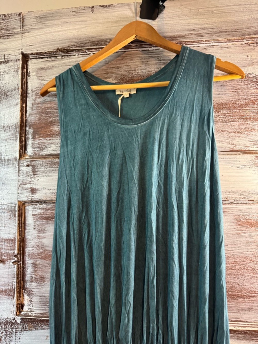 LA MIEL Teal High-Low Maxi Dress - Picture 3 of 5